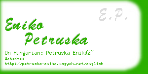 eniko petruska business card